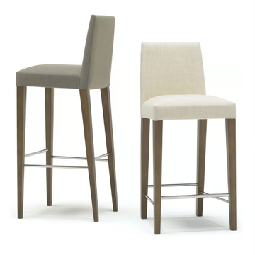 ANNA BQ1386 - Upholstered stool with back by Andreu World - view 3